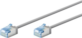 Patchcord kat.6a-0050 U/FTP SLIM LSZH-TPE szary /0,5m/ 74306
