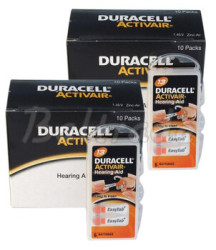 120 x baterie do aparatów słuchowych Duracell ActivAir 13