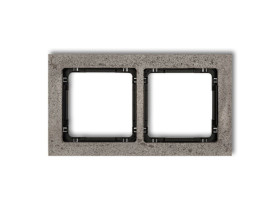 DECO Ramka 2 podwójna uniwersalna - beton (ramka: ciemnoszary: spód: czarny) ciemnoszary 28-12-DRB-2 KARLIK