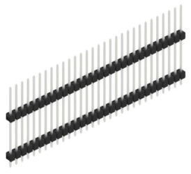 Pin header, 30 pole, pitch 2.54 mm, straight, black, SL1318730Z