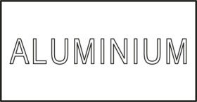 Aluminum panel, 153, 1.5/100 x 200 mm