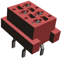 Gniazdo PCB 4 -pinowe 2 -rzędowe raster: 2.54mm Żeńskie na płytkę Proste Przewlekany