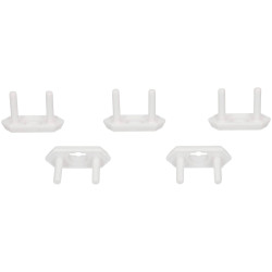 Max Hauri 166372 Socket Protector White 5 pk Safety Key Incl.