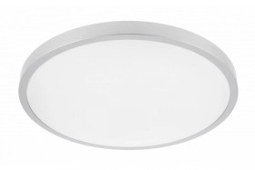 Plafoniera ATOL LED, Ø400mm, 3000K, 32W, 2560lm, AC220-240V, 50/60 Hz, PF0,9, IP54, silver, 3y