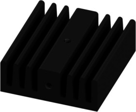 Extruded heatsink, (L x W x H) 37.5 x 34.5 x 12.7 mm, 9.5 K/W, black anodized, 10019173