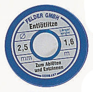 Taśma rozlutuwująca, dł. 1.6m, szer. 2.5mm, Felder Lottechnik