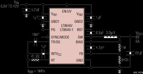 42V, 5A Synchronous Step-Down Silent Switcher with 2.5μA Quiescent Current