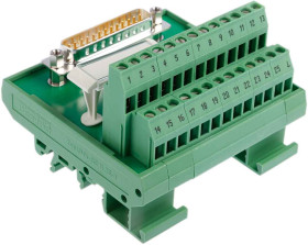 Moduł 25 -pinowe na szynę DIN Phoenix Contact D-sub Męski długość 78.8mm 2.5A