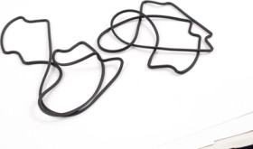 Seal, silicone, (L) 335 mm, black, for series 1590Z 235, 1590Z235G