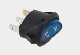 Przeł. podśw. owalny AC niebieski