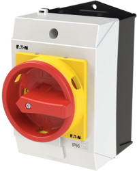 Main switch, rotary actuator, 2 pole, 20 A, (W x H x D) 80 x 110 x 137 mm, surface mounting, 207143