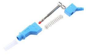 Adapter z wtykiem bananowym Męski Śruba typ Wtyk bananowy Niebieski 32A Staubli rozmiar 4 mm