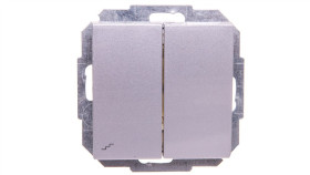 Sentia Łącznik Schodowy 10A Podwójny Srebrny Połysk 1418-56