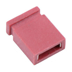 Closed Red 2.54mm Mini Jumper Link