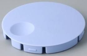 Front cap, with finger recess, sky, CK, for rotary knobs size 50, A3250106