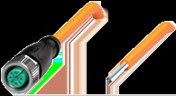 Sensor actuator cable, M12 cable socket, straight, A to open end, 5 pole, 5 m, PUR, orange, 4 A, 70128170-100149