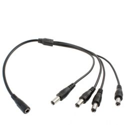 Adapter DC Gniazdo DC5,5/2,1 -> 4x wtyk DC5,5/2,1