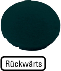 Button plate, round, backwards symbol, for pushbutton, 218191