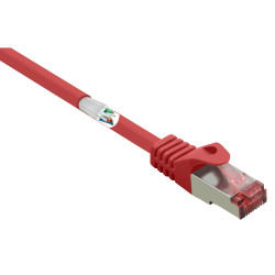 Renkforce RF-5372564 Network cable CAT6 S/FTP 10m Red gold plated Flame-retard.
