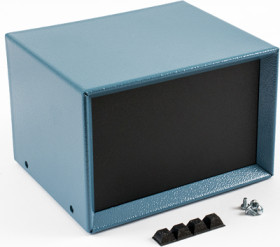Steel/aluminum enclosure, (L x W x H) 152 x 127 x 102 mm, blue, IP32, 1426K-B