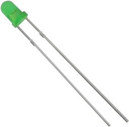 HuiYuan 3004G6D-EPB-P Dioda LED THT zielony okrągły 3 mm 38 mcd 60 ° 20 mA 2.1 V