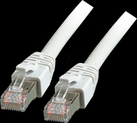 K5528GR.3 RJ45 patch cable S/FTP, Cat. 8.1, BC, LSZH, 3 m, grey