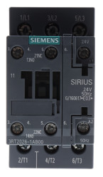 Stycznik 24 V ac Siemens styki: 3 11 kW 25 A 3NO Montaż na szynie DIN Śruba 3RT2026-1AB00