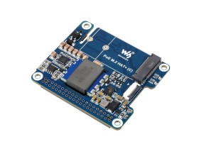 Waveshare PCIe To M.2 Adapter With PoE Function (C) For Raspberry Pi 5, Supports NVMe Protocol M.2 Solid State Drive, High-speed