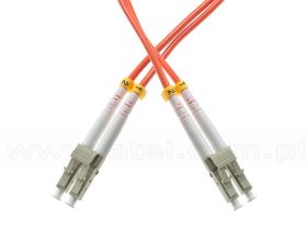 Patchcord światłowodowy wielomodowy, LC/UPC-LC/UPC, 62,5/125, dupleks, włókno OM1, 2m