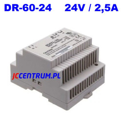 Zasilacz na szynę DR-60-24 ( 60W, 24V, 2,5A )