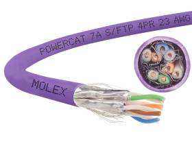 Kabel FTP kat.7A S/FTP 4x2x0,57 fioletowy LSOH Molex /500m/
