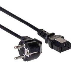 Kabel zasilający Akyga AK-PC-05C CU 3x1mm² CEE 7/7 / IEC C13 5m