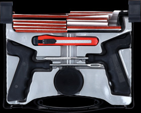 150.1070 5-piece tyre vulcanising set for vehicles, 100 mm threads