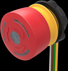 Emergency stop, rotary release, mounting Ø  22.3 mm, illuminated, red, 1 Form B (N/C), 84-5221.2B40
