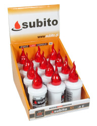 Wkład do znicza świeczka LED Subito S5 czerwony (12 szt)