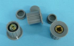 GAŁKA SZARA 16mm/4mm OŚ h=16mm