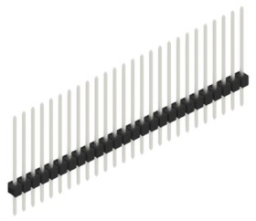 Pin header, 26 pole, pitch 2.54 mm, straight, black, 10046870