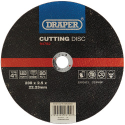 Draper 94782 Flat Stone Cutting Disc, 230 x 2.5 x 22.23mm
