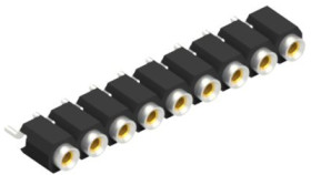 Socket header, 9 pole, pitch 2.54 mm, straight, MK25SMD9
