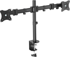 Table stand, for 2 monitors, 15 to 27 inch, up to 16 kg, VESA max. 100x100 mm, black, DA-90349