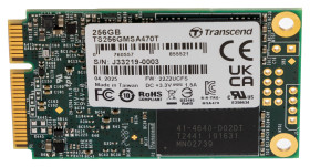 Dysk SSD MSA470T, 256 GB, SATA III 6 Gb/S, wewnętrzny Tak, Transcend 3D -40 → +85°C