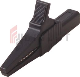 Krokodylek bezpieczny gniazdo 4mm KK262-BK CAT III 1000V 19A