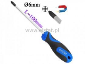 Wkrętak krzyżowy, PH 2x100, magnetyczny