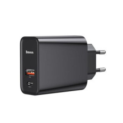 Baseus BS-EU905 CCFS-C01 30W szybka ładowarka sieciowa z gniazdem USB QC3.0 oraz USB-C PD 3.0
