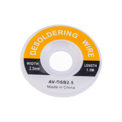 R-TECH 524565 Desolder Braid 2.5mm x 1.5m