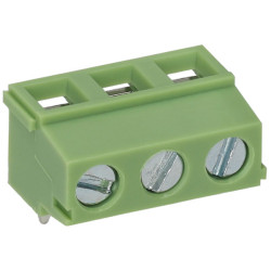 TruConnect 211744 5.08mm 90deg 3 Way Low Profile Rising Clamp Terminal Block