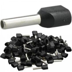 Końcówka tulejkowa izolowana podwójna typ HI / TE DIN 2x 1,5-8 miedziana cynowana galwanicznie Elpromet