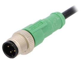 1415585 Kabel do czujników/automatyki, M12, Ilość pinów: 4, proste, 1.5m, wtyk