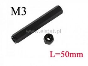 KDI6M3X50 tulejka dystansowa czarna 110stC