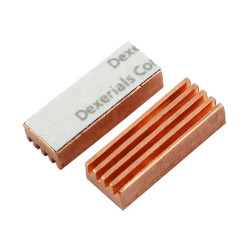 Radiator 8x22x5mm miedziany 1szt samoprzylepny